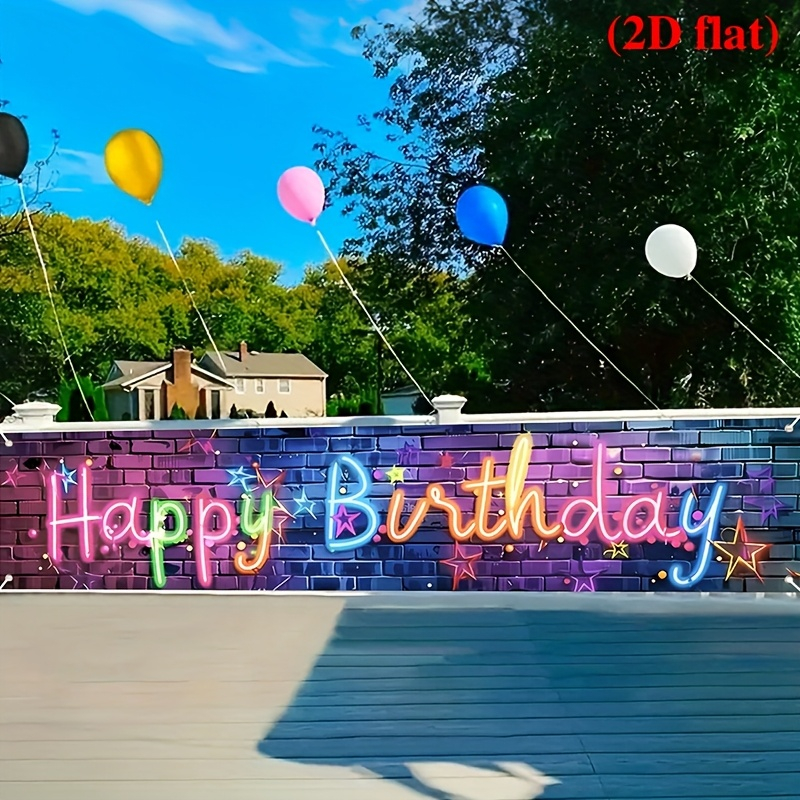 VIKAMA Neon Happy Birthday Ban - Kids Outdoor Fence 리뷰 및 가격
