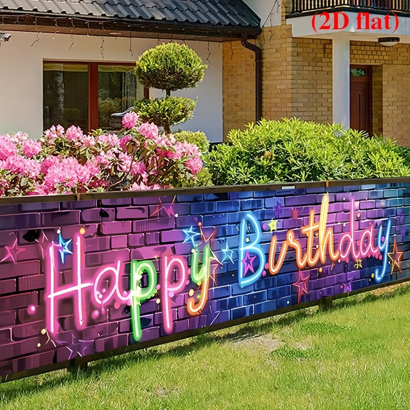 VIKAMA Neon Happy Birthday Ban - Kids Outdoor Fence 리뷰 및 가격