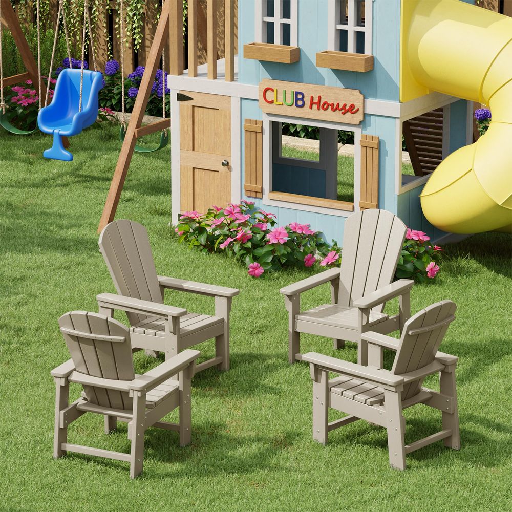 Kids Adirondack Chair Set of 4 - Kids Outdoor Lawn Chair 리뷰 및 가격
