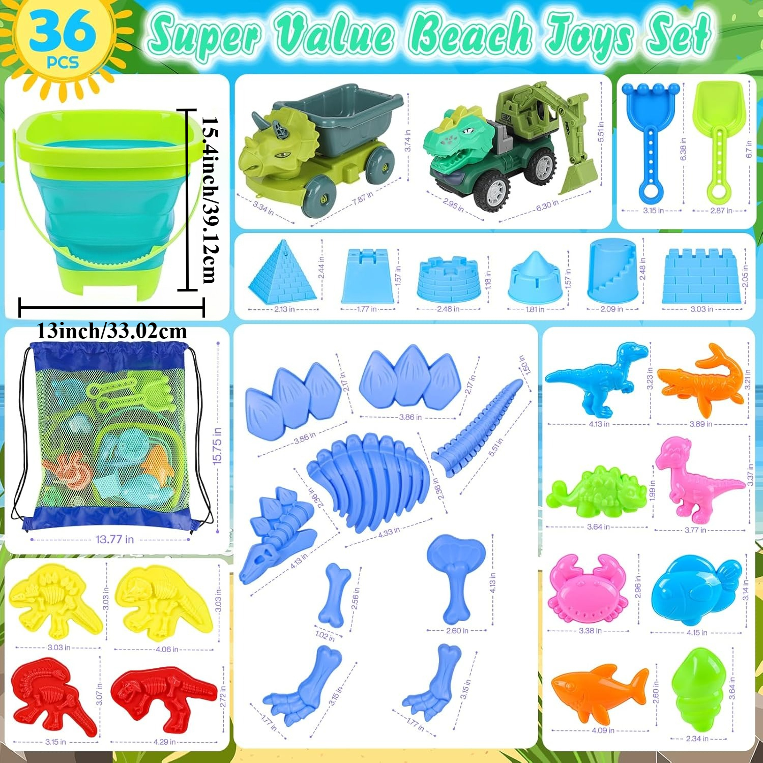 Beach Sand Toys Sandbox Toys w - Kids Outdoor Dump Truck 리뷰 및 가격