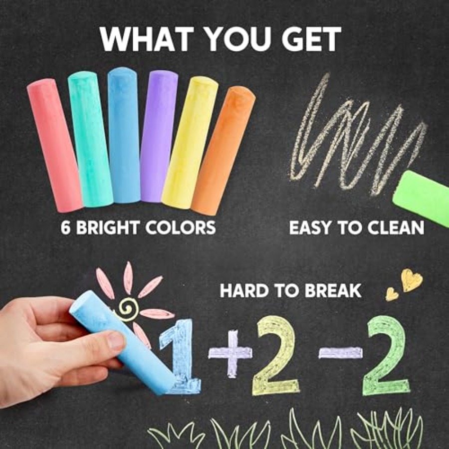 24 PCS Washable Sidewalk Chalk - Chalk Outdoor Jumbo 리뷰 및 가격