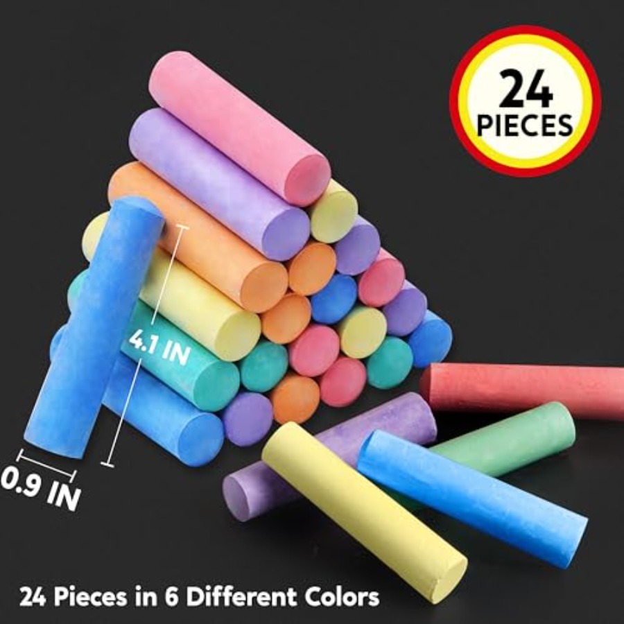 24 PCS Washable Sidewalk Chalk - Chalk Outdoor Jumbo 리뷰 및 가격