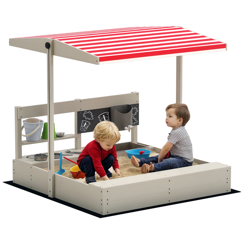 Outsunny Kids Sandbox with Hei - Kids Outdoor Sandbox 리뷰 및 가격