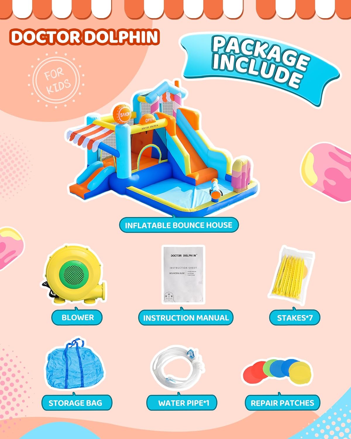 Kids Inflatable Bounce House w - Kids Outdoor Ball 리뷰 및 가격