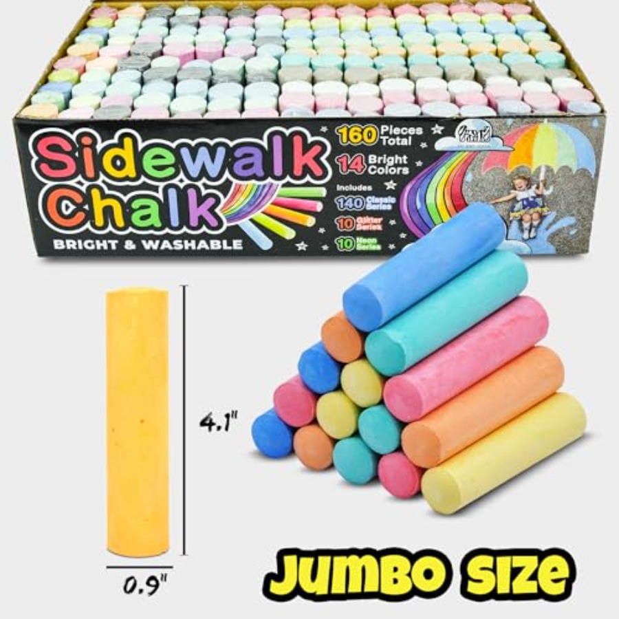 160 PCS Sidewalk Chalk for - 1 - Chalk Outdoor Jumbo 리뷰 및 가격