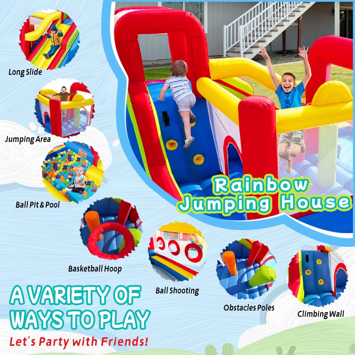 Inflatable Bounce Castle for K - Kids Outdoor Ball 리뷰 및 가격