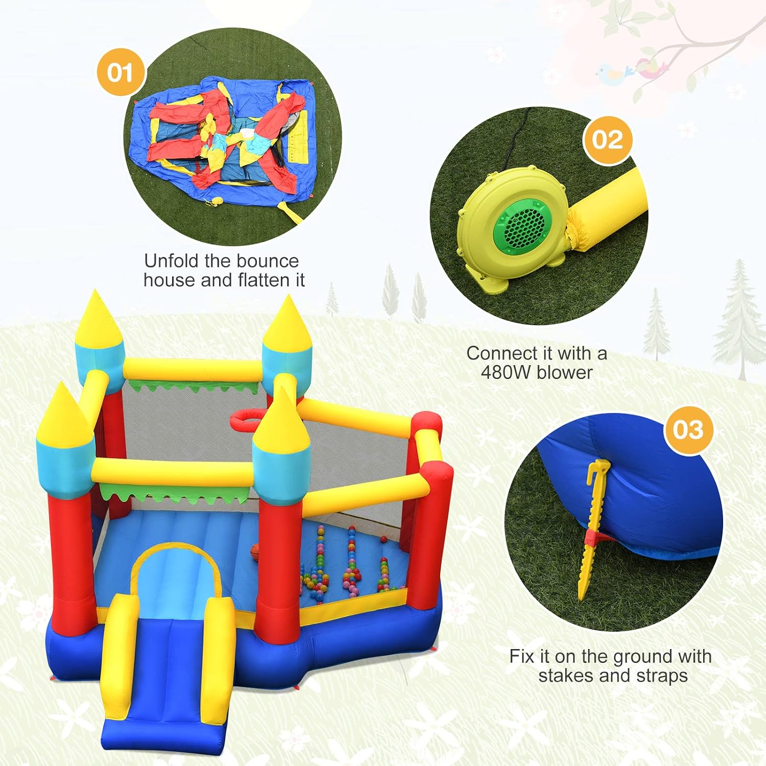 Inflatable Bounce Castle for K - Kids Outdoor Ball 리뷰 및 가격