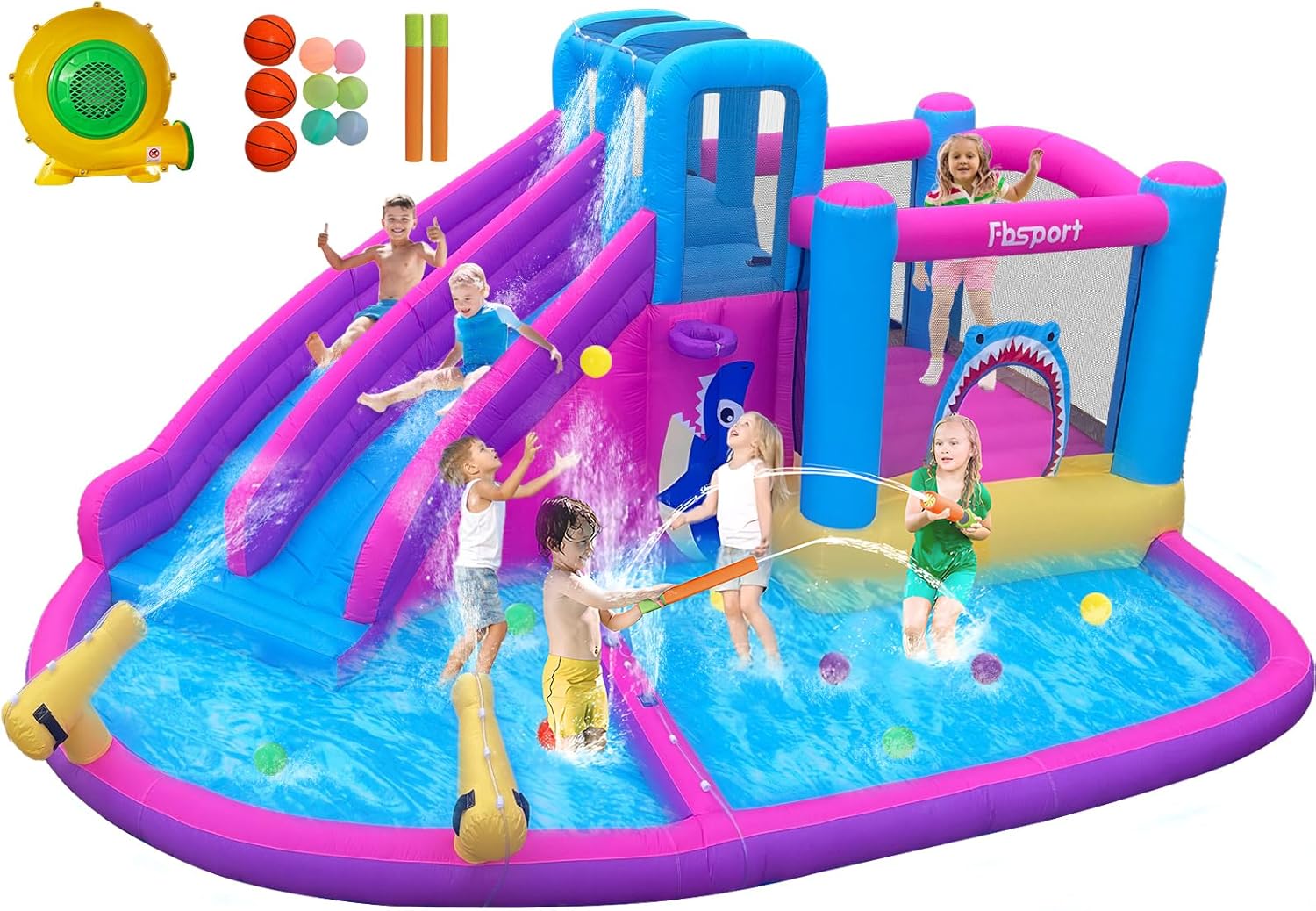 Twin Water Slides Inflatable B - Kids Outdoor Ball 리뷰 및 가격