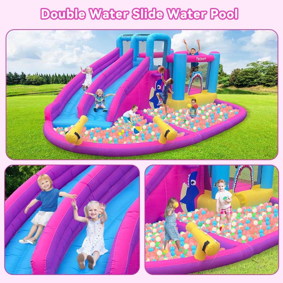 Twin Water Slides Inflatable B - Kids Outdoor Ball 리뷰 및 가격