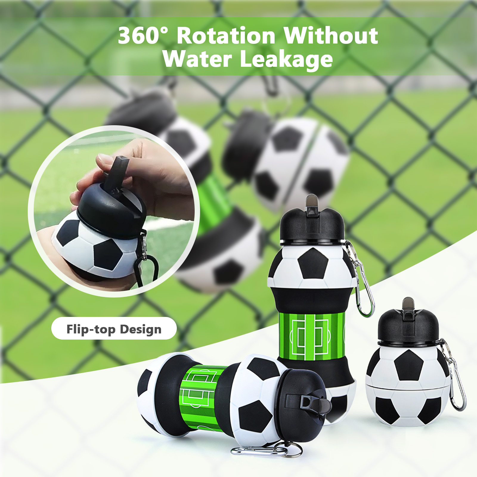 550ml Foldable Football Water  - Outdoor Kid Friendly 리뷰 및 가격