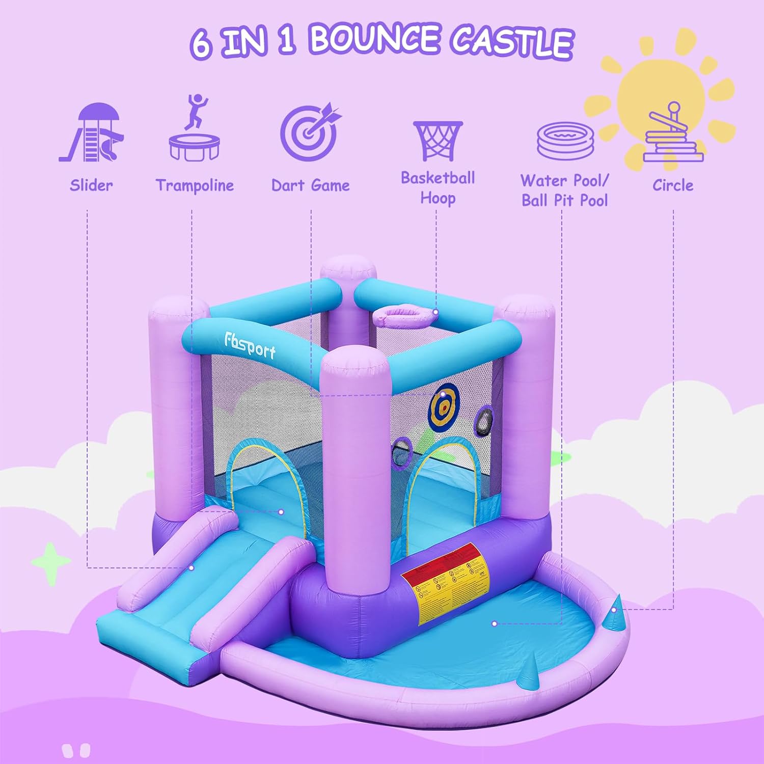 Inflatable Bounce House for Ki - Kids Outdoor Ball 리뷰 및 가격