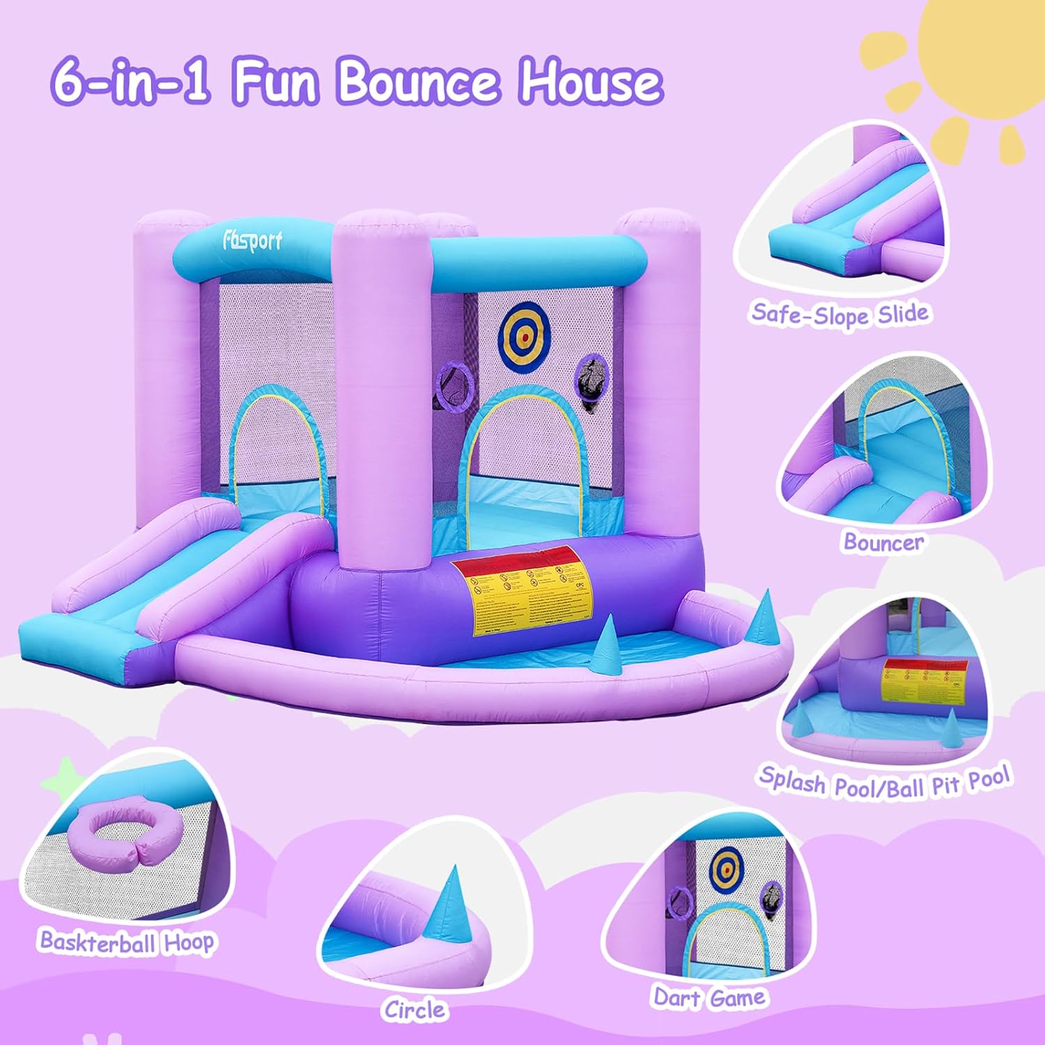 Inflatable Bounce House for Ki - Kids Outdoor Ball 리뷰 및 가격