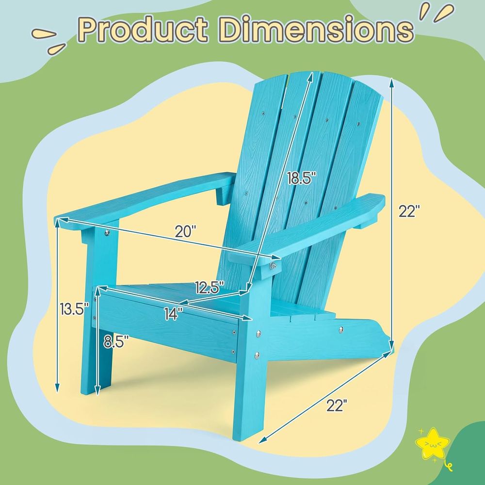 Set of 4 Kids Plastic Lawn Cha - Kids Outdoor Lawn Chair 리뷰 및 가격
